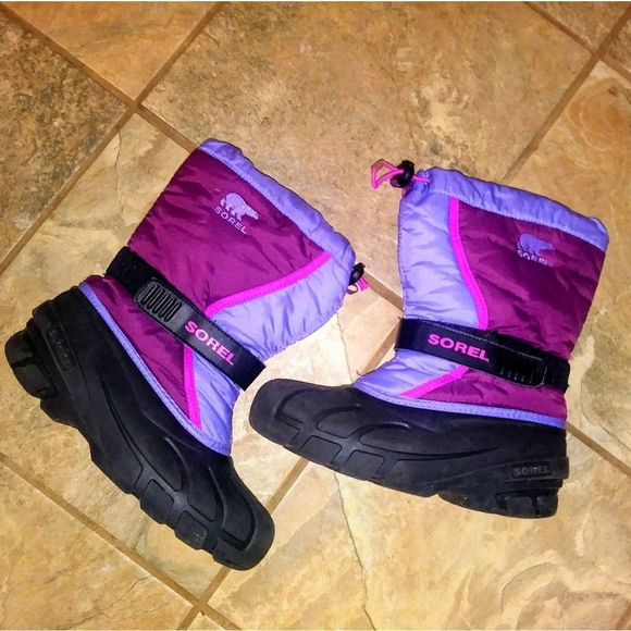Sorel Winter Boots Flurry Pink Purple - Picture 4 of 4
